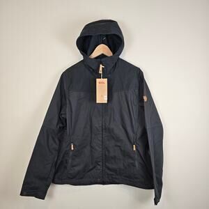 Fjallraven Stina Jacket Size Extra Large XL Black Coat G-1000 89234